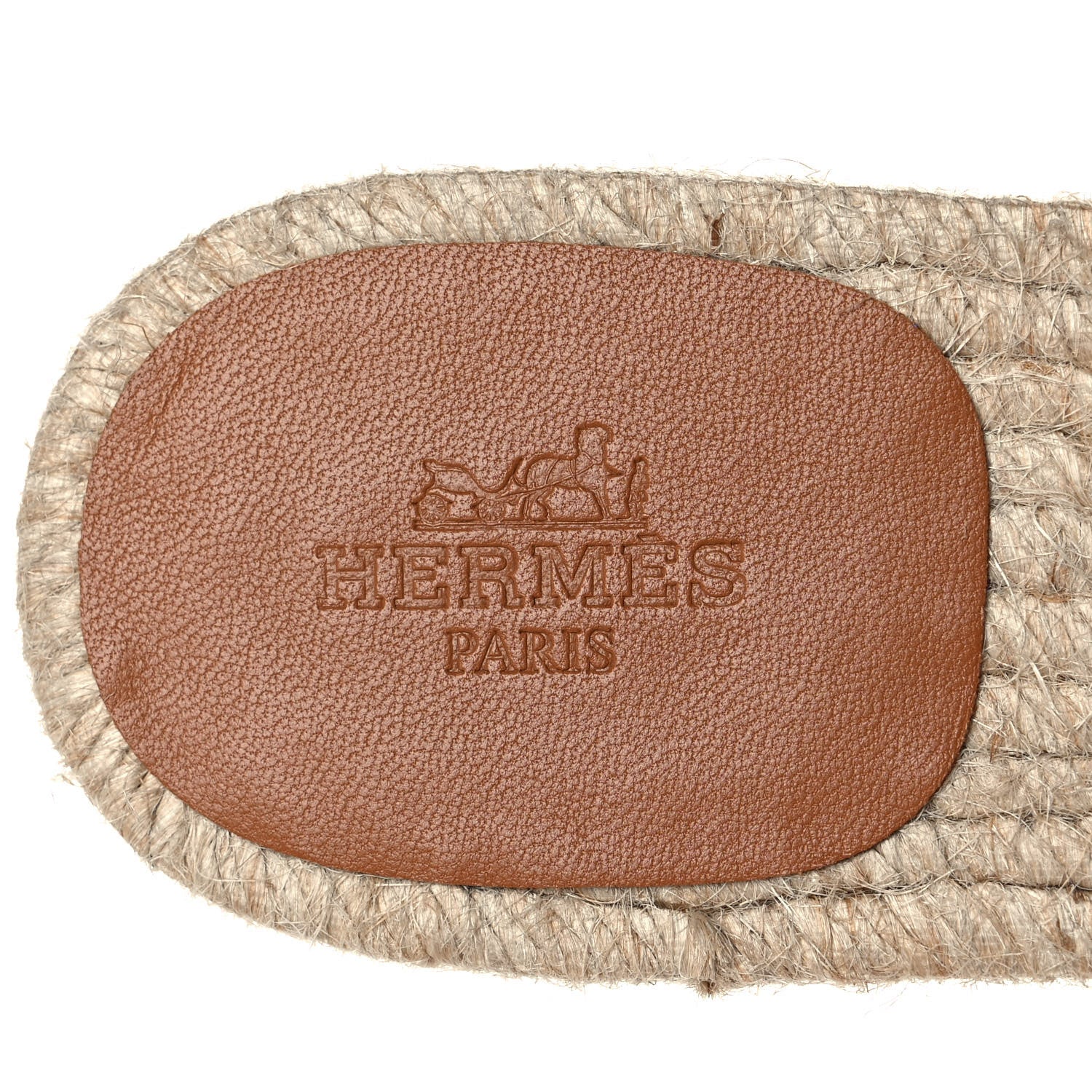 Hermes Nappa Famosa Espadrille Sandals 37 Naturel 7 of 8