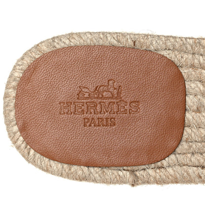 Hermes Nappa Famosa Espadrille Sandals 37 Naturel 7 of 8