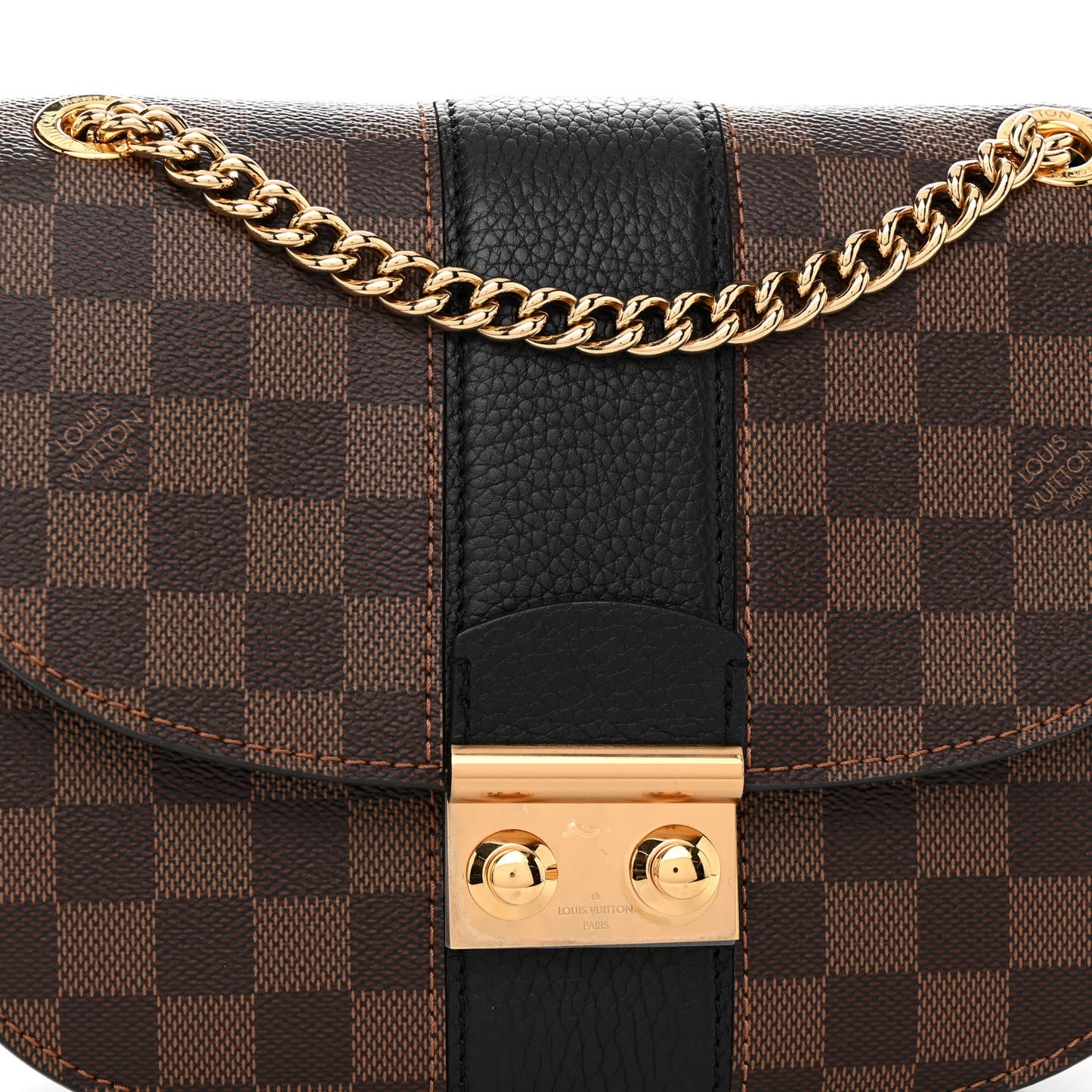Damier Ebene Cuir Taurillon Wight Black