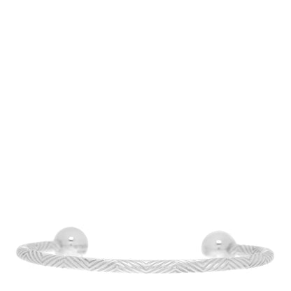 Tiffany Sterling Silver Textured Barbell Cuff Bracelet 3 of 4