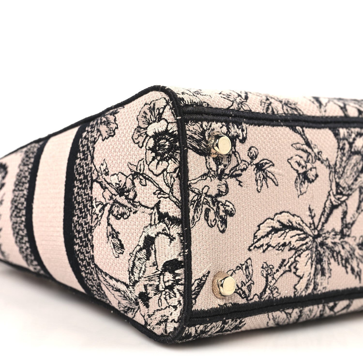 Christian Dior Canvas Embroidered Jardin Botanique Medium Lady D
