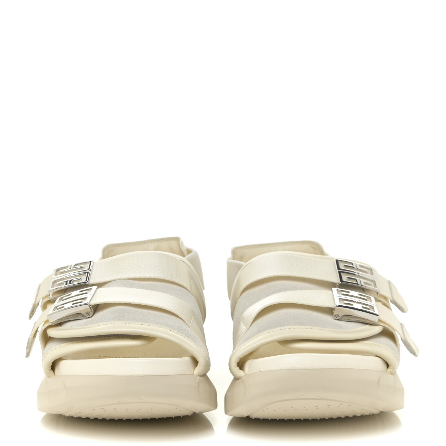 Givenchy Calfskin Rubber Marshmallow Strap Sandals 37 Off White 2 of 13