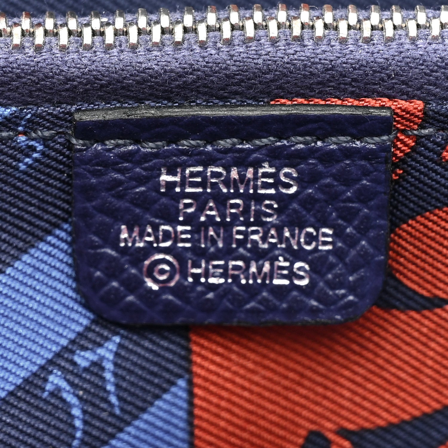 Hermes Epsom Silk'In Compact Wallet Bleu Saphir 8 of 13
