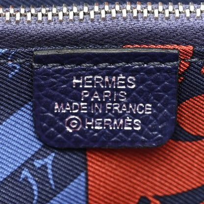 Hermes Epsom Silk'In Compact Wallet Bleu Saphir 8 of 13