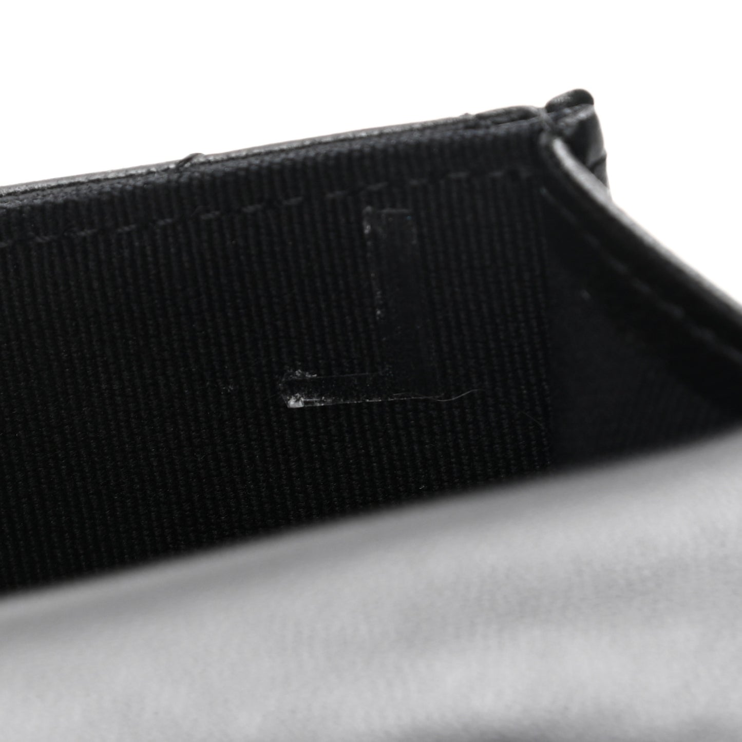 Lambskin Quilted Top Handle Flap Coin Purse With Chain Black