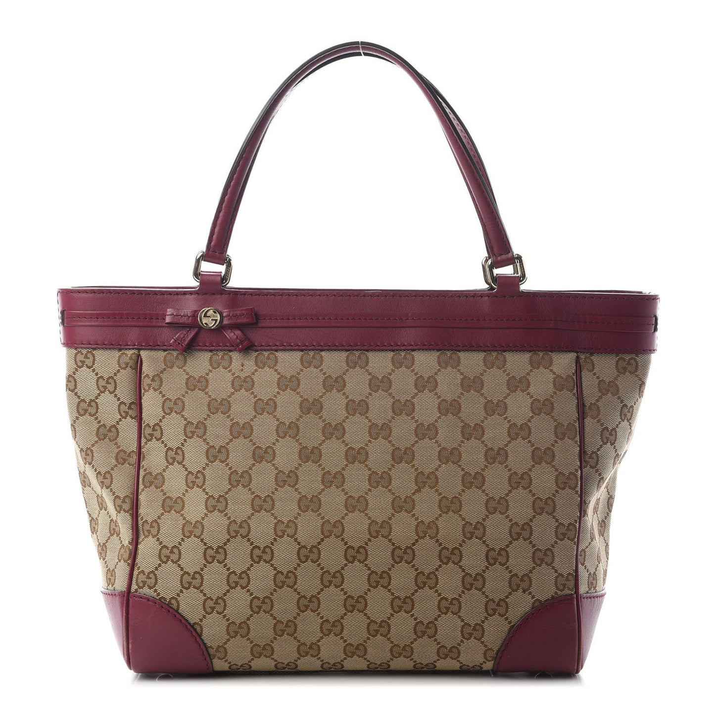 Monogram Web Medium Mayfair Tote Cherry