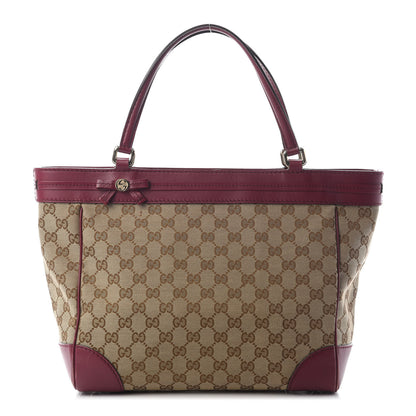 Gucci Monogram Web Medium Mayfair Tote Cherry 1 of 10