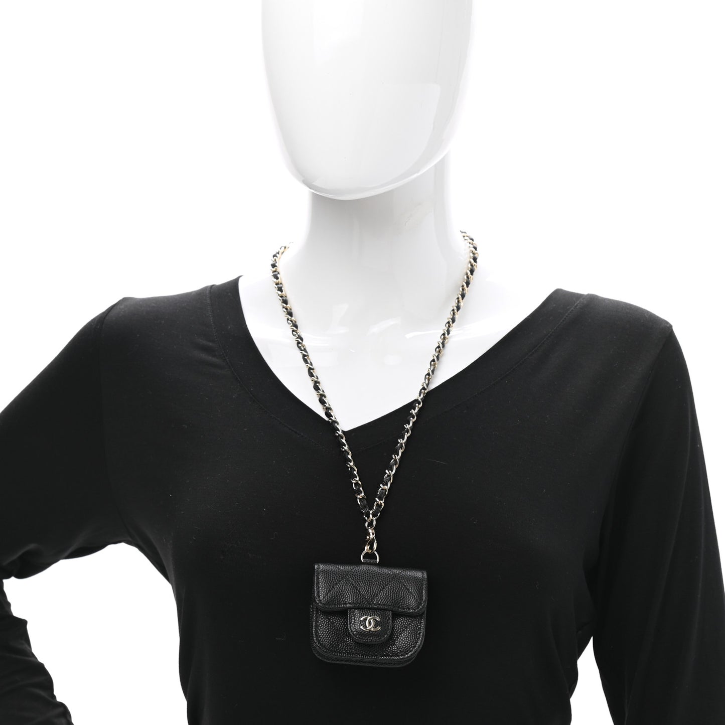 Caviar Quilted Airpods Pro Case Black