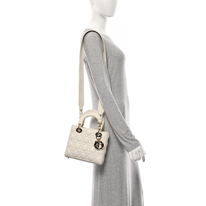 Christian Dior Lambskin Cannage Small My ABCDior Lady Dior White 2 of 10