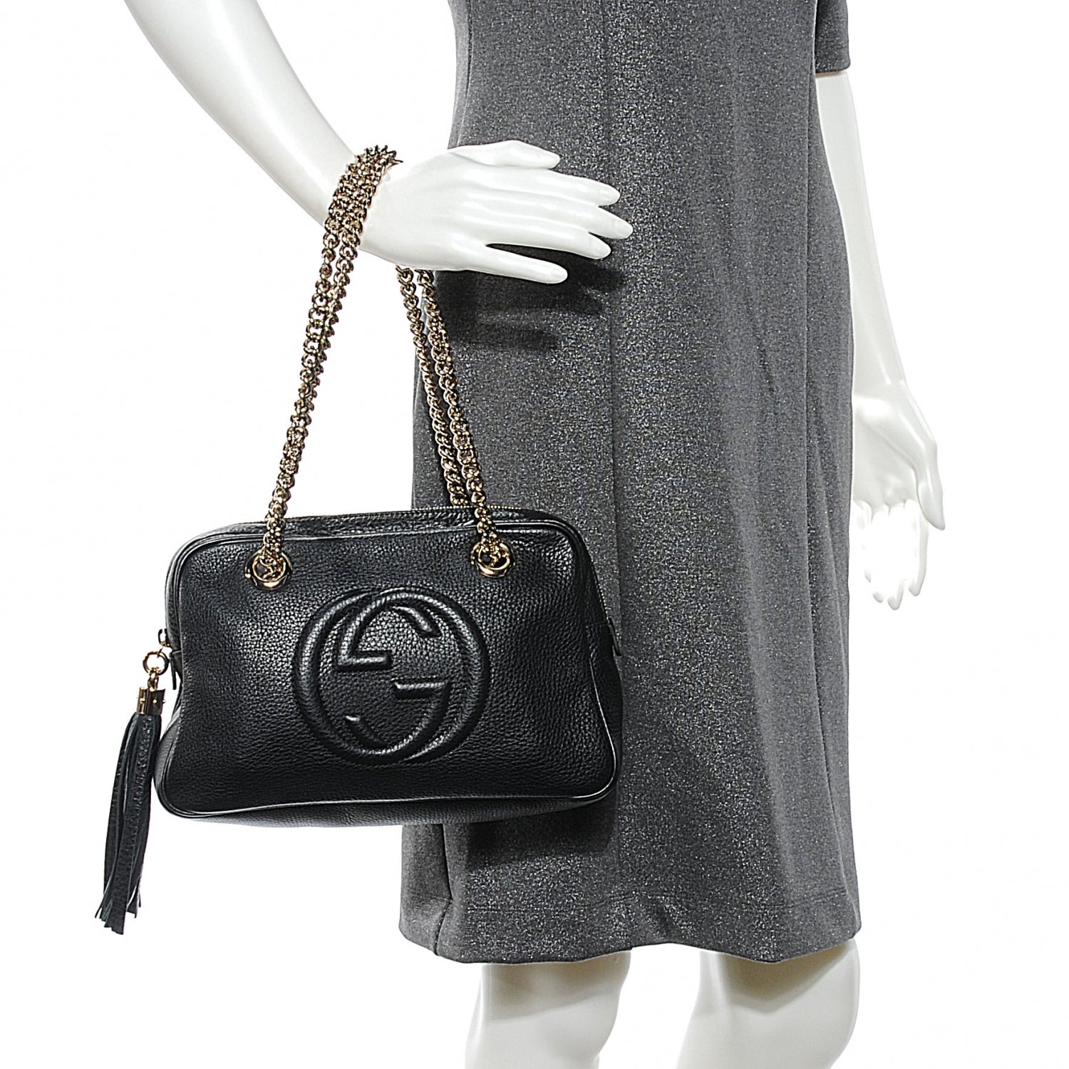 Gucci Pebbled Calfskin Small Soho Bowler Black 2 of 8