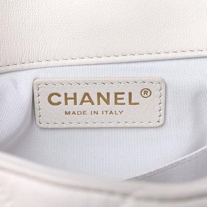 Chanel Calfskin Quilted Mini Square Bubbly Flap White 6 of 16