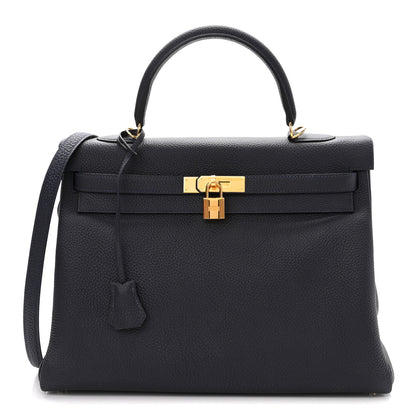 Hermes Togo Kelly Retourne 35 Bleu Nuit 1 of 11