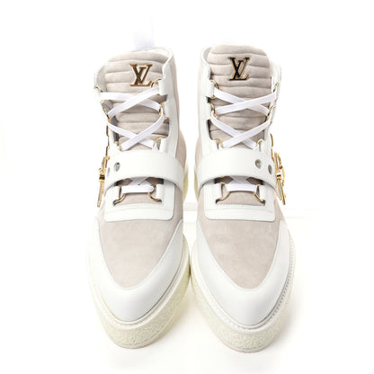 Louis Vuitton Calfskin Suede Mens Creeper Ankle Boots 9.5 White 6 of 12