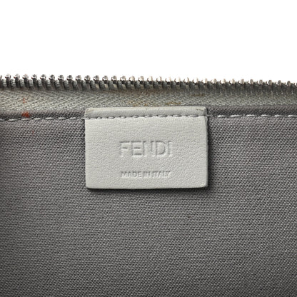 Fendi Vitello Liberty Fun Fair Studded Zip Around Pouch Grigio Perla Multicolor 6 of 9