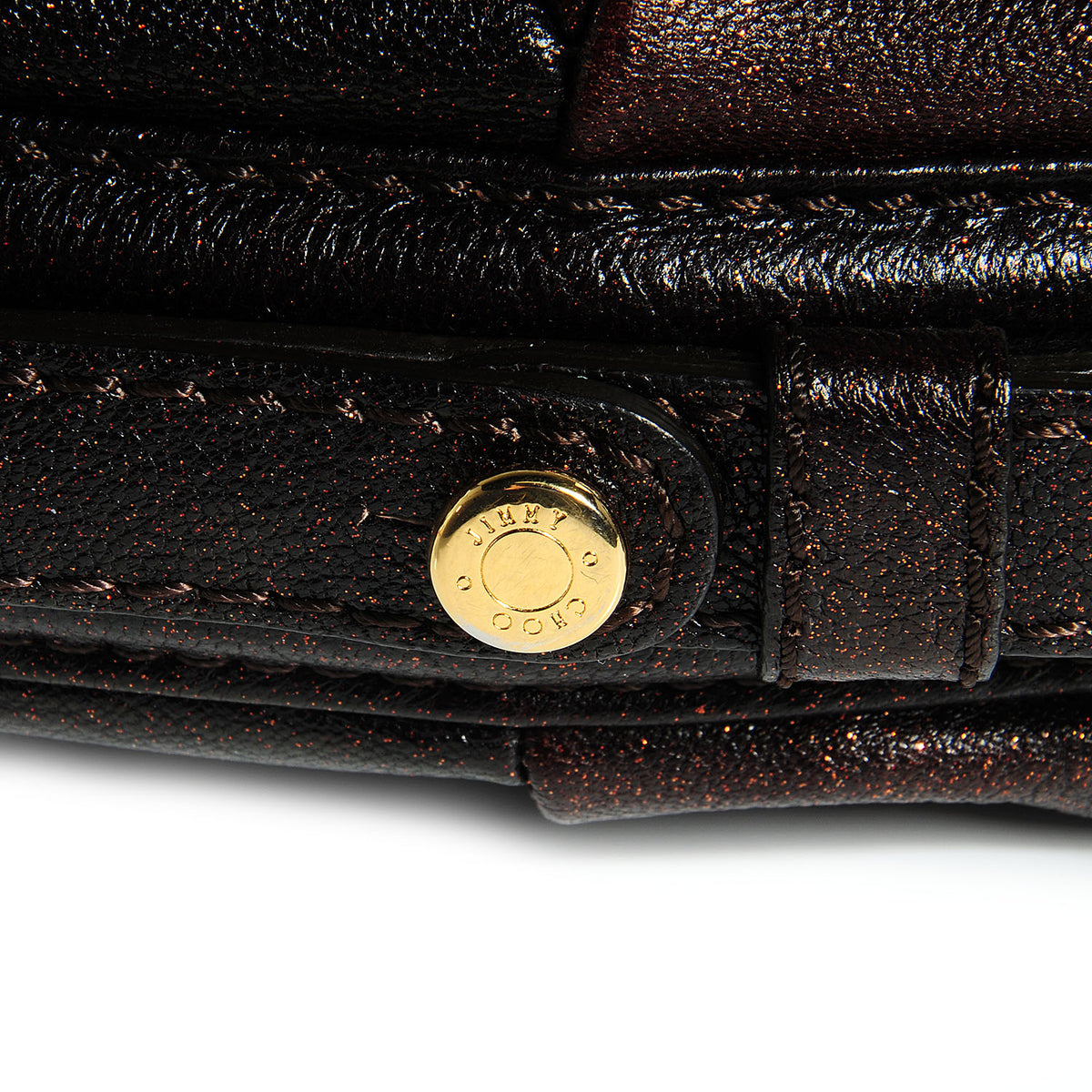 Jimmy Choo Glitter Calfskin Arad Brown 5 of 8