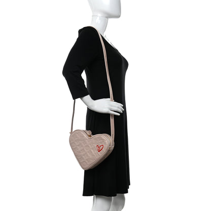 Louis Vuitton Lambskin Embossed Monogram Fall In Love Sac Coeur Light Pink 2 of 10