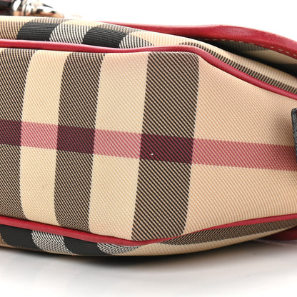 Burberry House Check Buckle Shoulder Bag Red 9 of 13