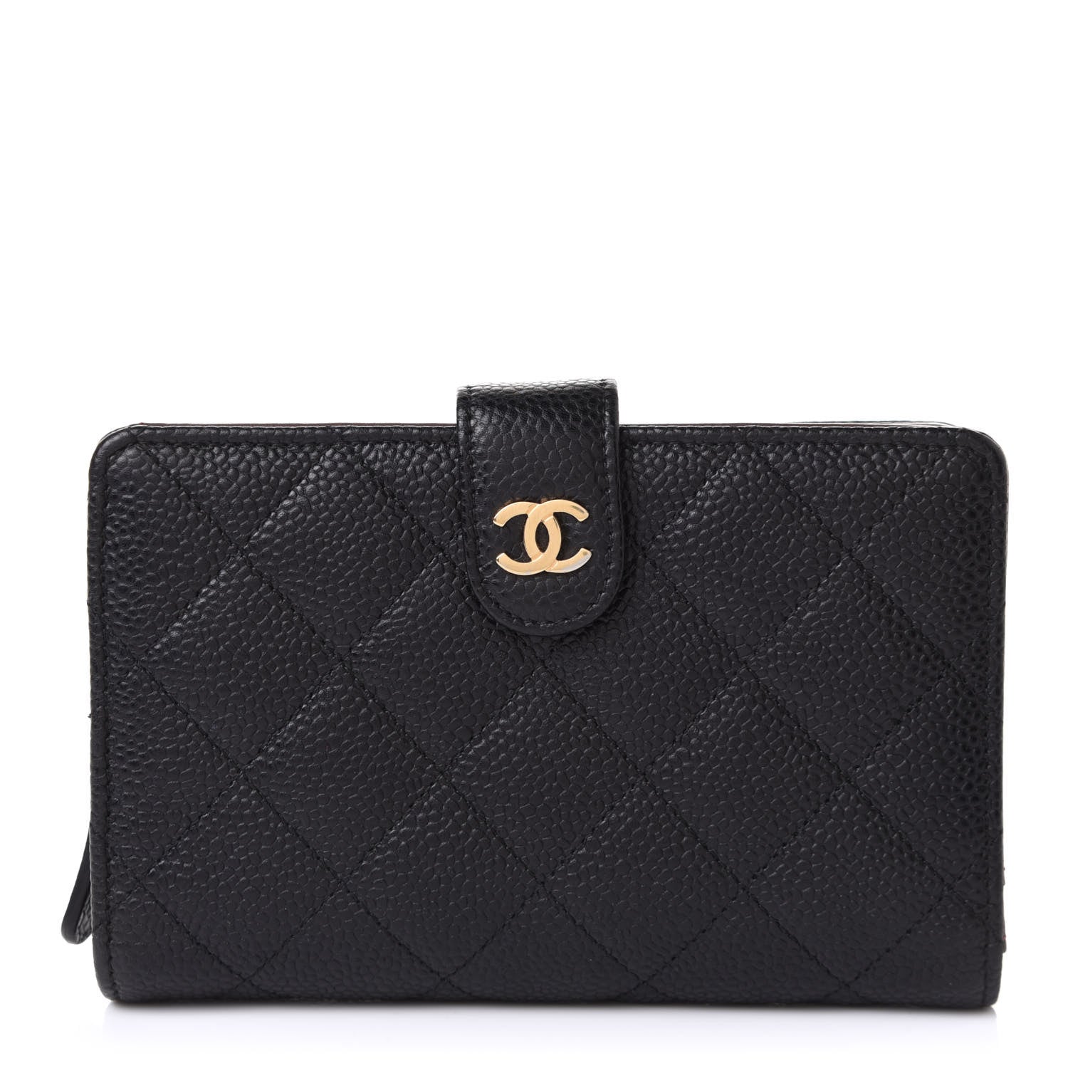 Chanel Caviar Quilted Zipped Pocket Wallet Black 1 of 9