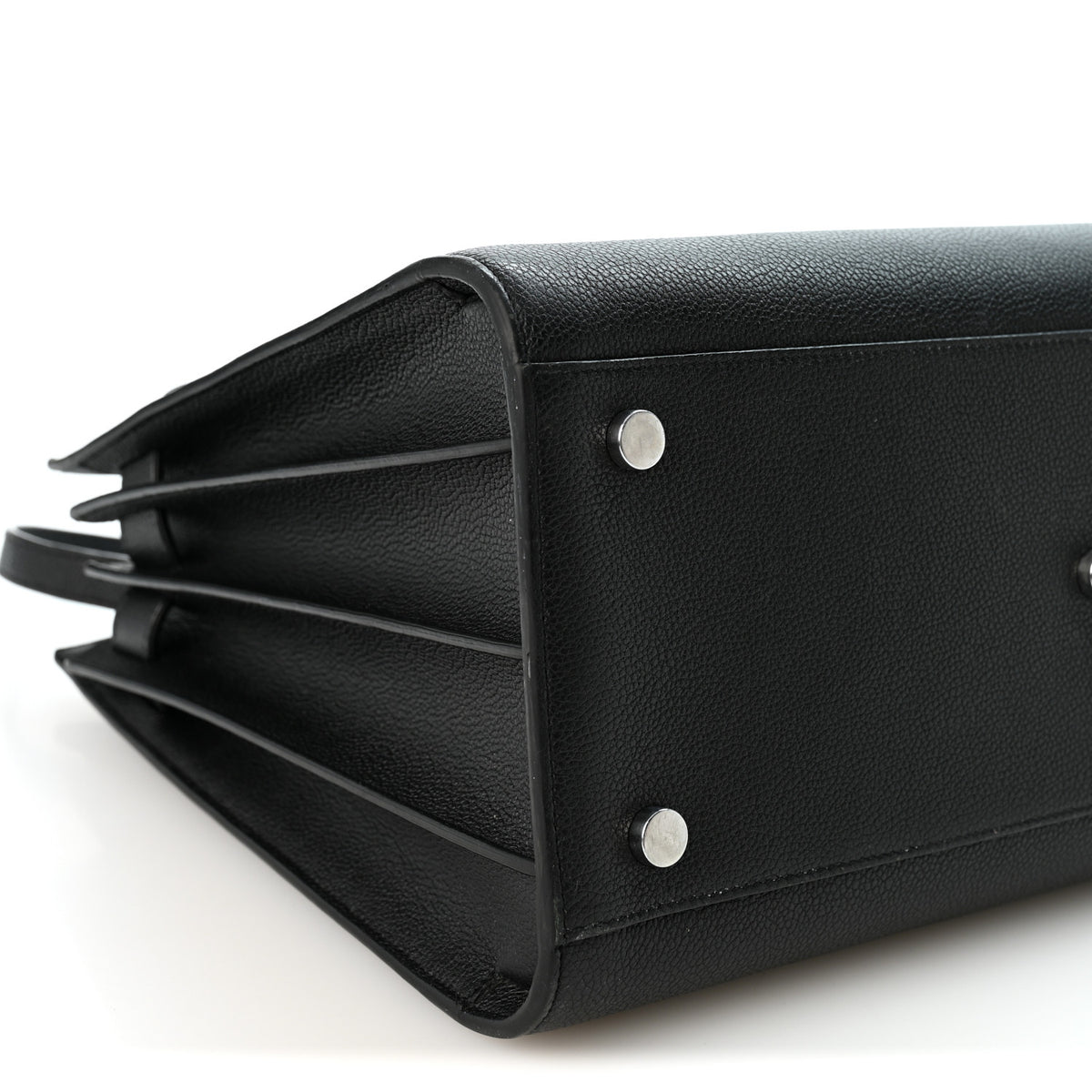 Grained Calfskin Small Sac De Jour Black