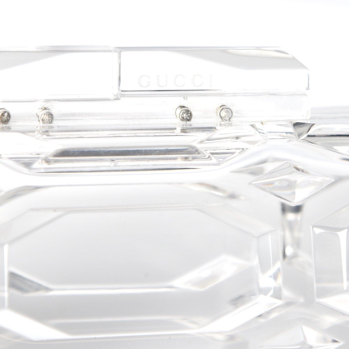 Plexiglass Aristrographic Box Clutch Translucent