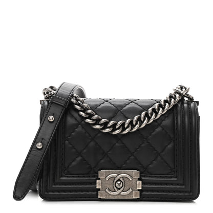 Chanel Calfskin Quilted Small Boy Flap Black 1 of 12