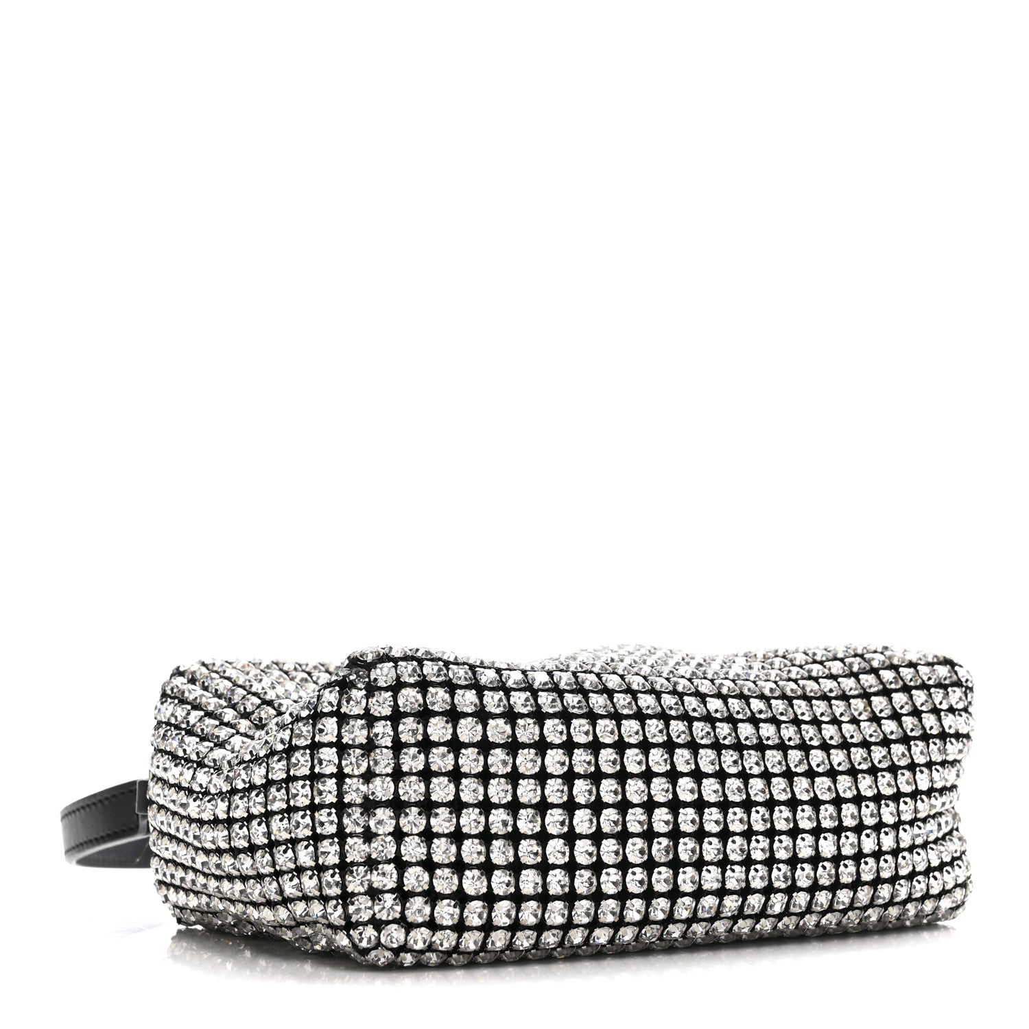 Alexander Wang Mesh Crystal Rhinestone Mini Heiress Pouch Black Silver 4 of 9