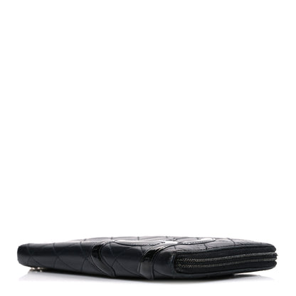 Chanel Calfskin Cambon Zip Around Organizer Wallet Black 4 of 10