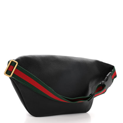 Gucci Grained Calfskin Logo Belt Bag Black 3 of 9