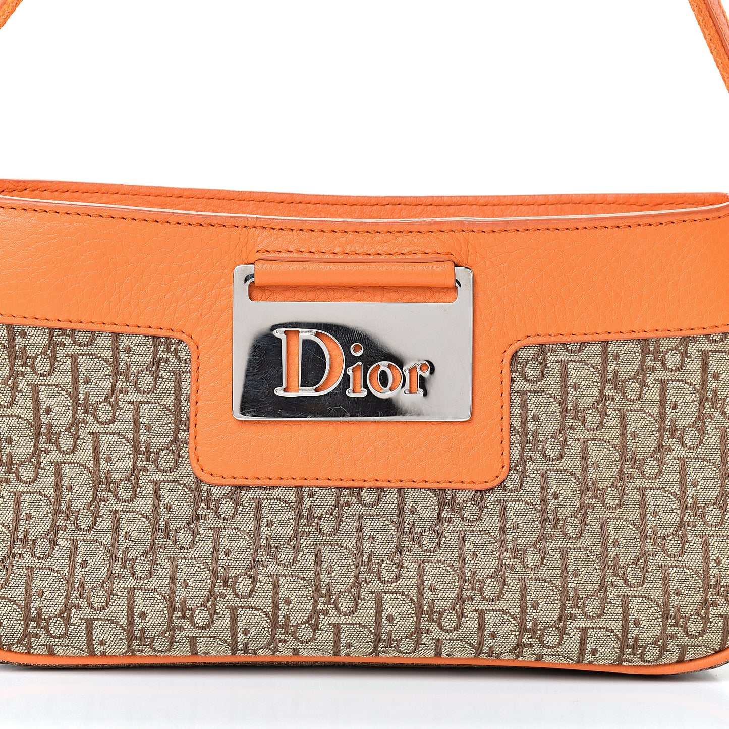 Monogram Shoulder Bag Orange Beige