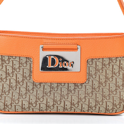 Christian Dior Monogram Shoulder Bag Orange Beige 7 of 11