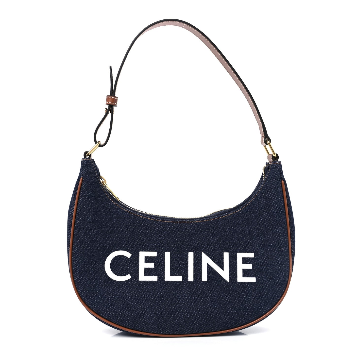 Denim Ava Shoulder Bag Navy Tan