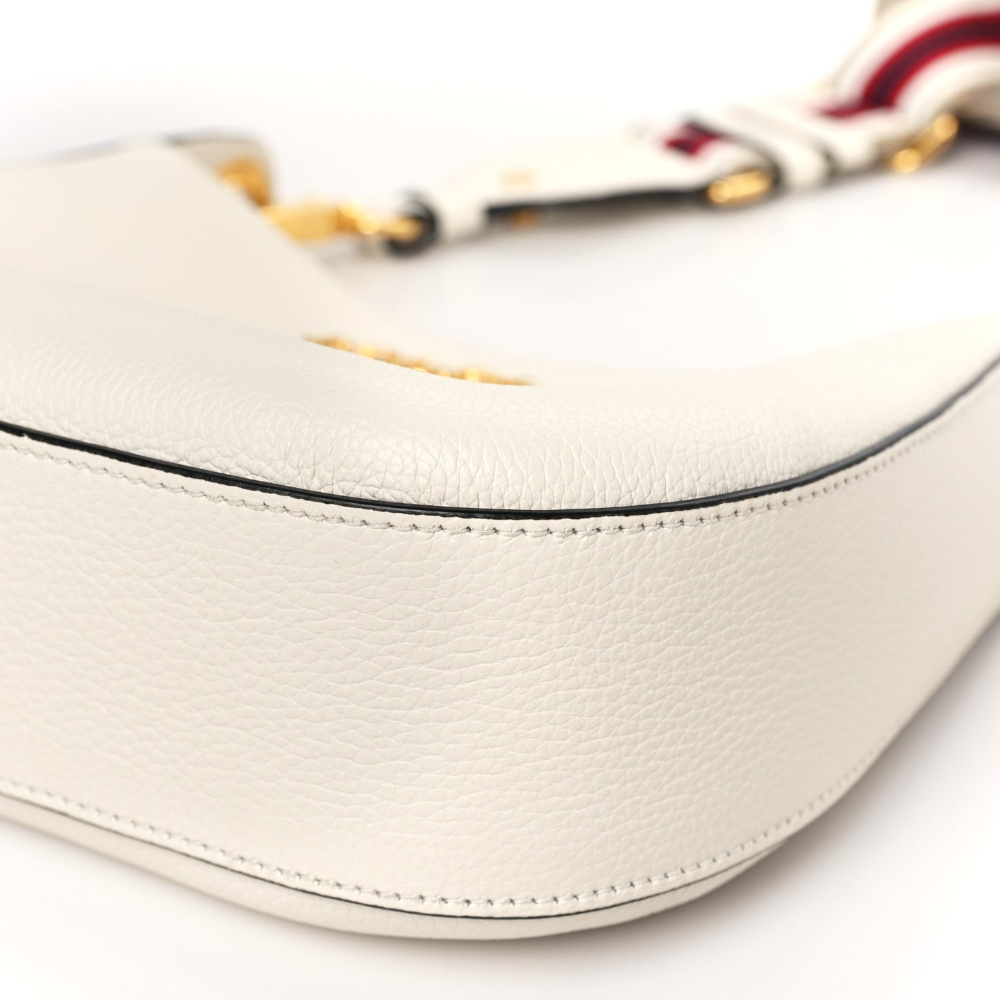 Vitello Daino Zippered Messenger Hobo White