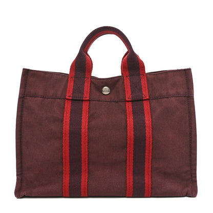 Hermes Canvas Fourre Tout PM Burgundy 1 of 9