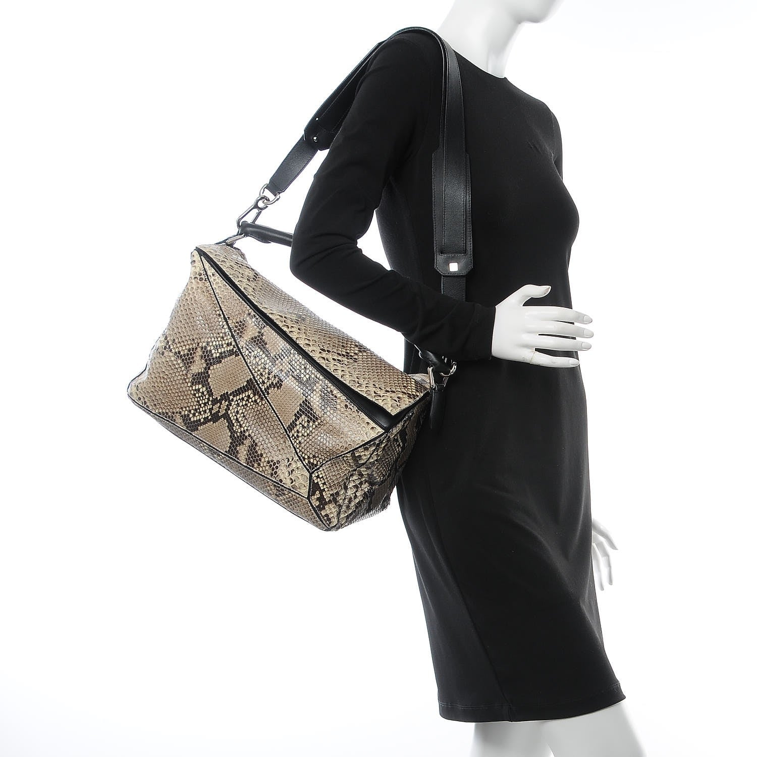 Loewe Python Large Puzzle Bag Black 2 of 7