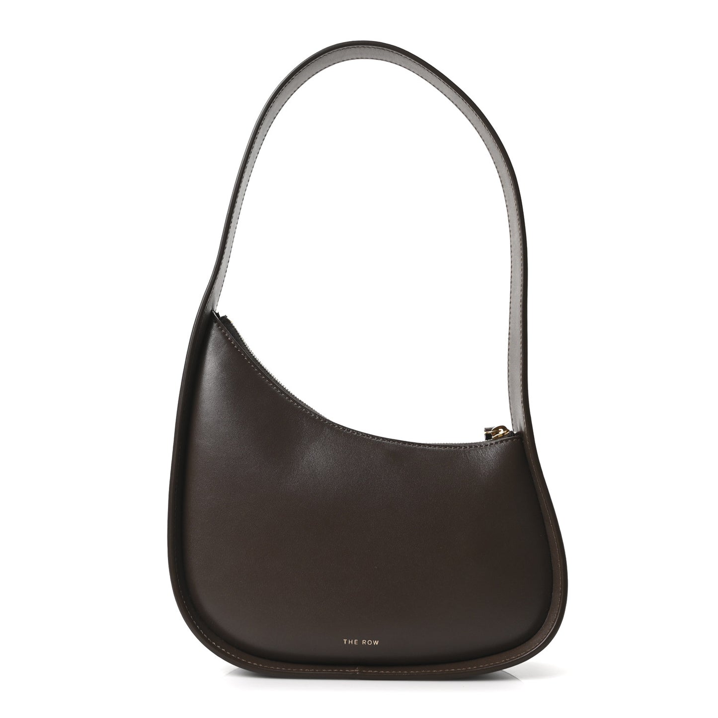 Smooth Calfskin Half Moon Shoulder Bag Stone