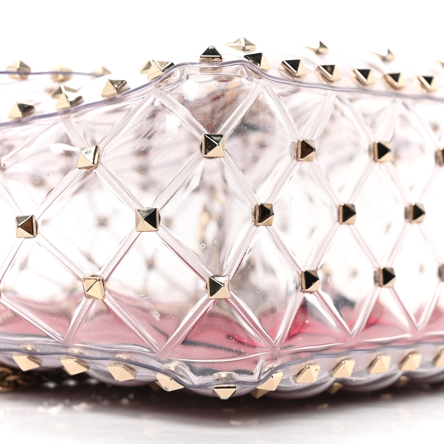 PVC Medium Rockstud Spike Shoulder Bag