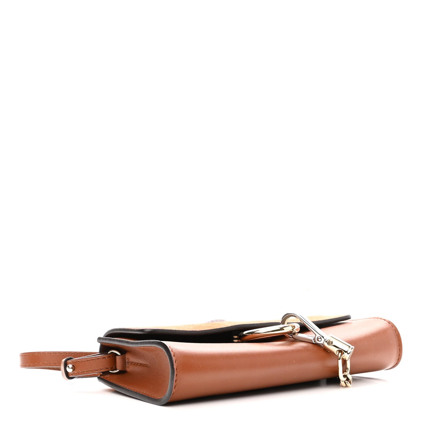 Suede Calfskin Mini Faye Shoulder Bag Tobacco