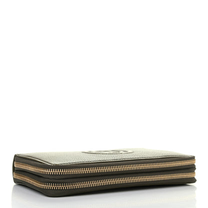 Gucci Pebbled Calfskin Soho Travel Document Case Dark Green 3 of 4