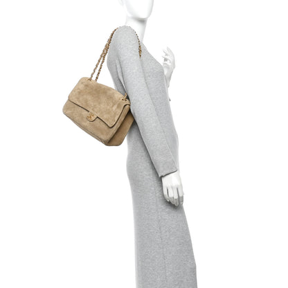 Chanel Suede Calfskin Small Souplissimo Maxi Flap Dark Beige 2 of 11