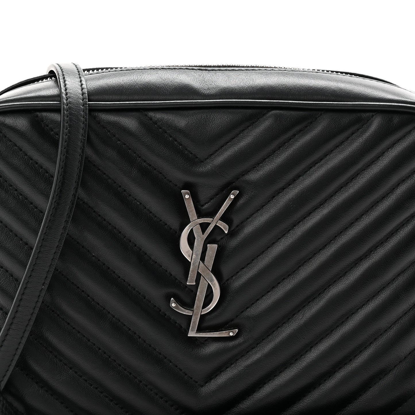 Calfskin Matelasse Monogram Lou Camera Bag Black