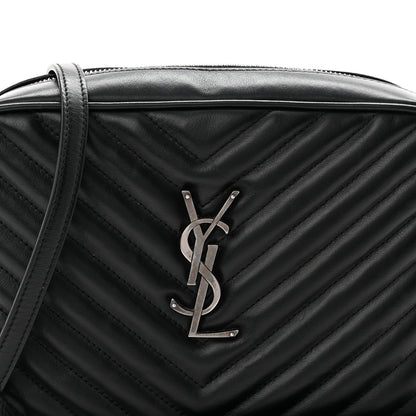 Saint Laurent Calfskin Matelasse Monogram Lou Camera Bag Black 8 of 10