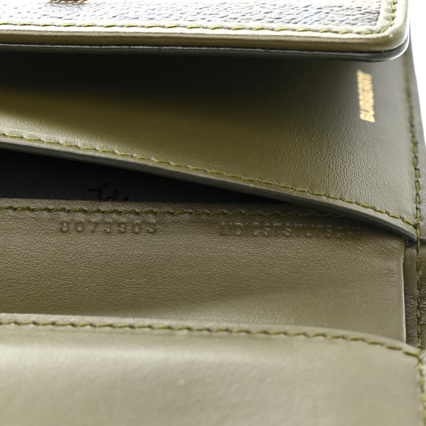 Vintage Check Tri-Fold Wallet Olive Green