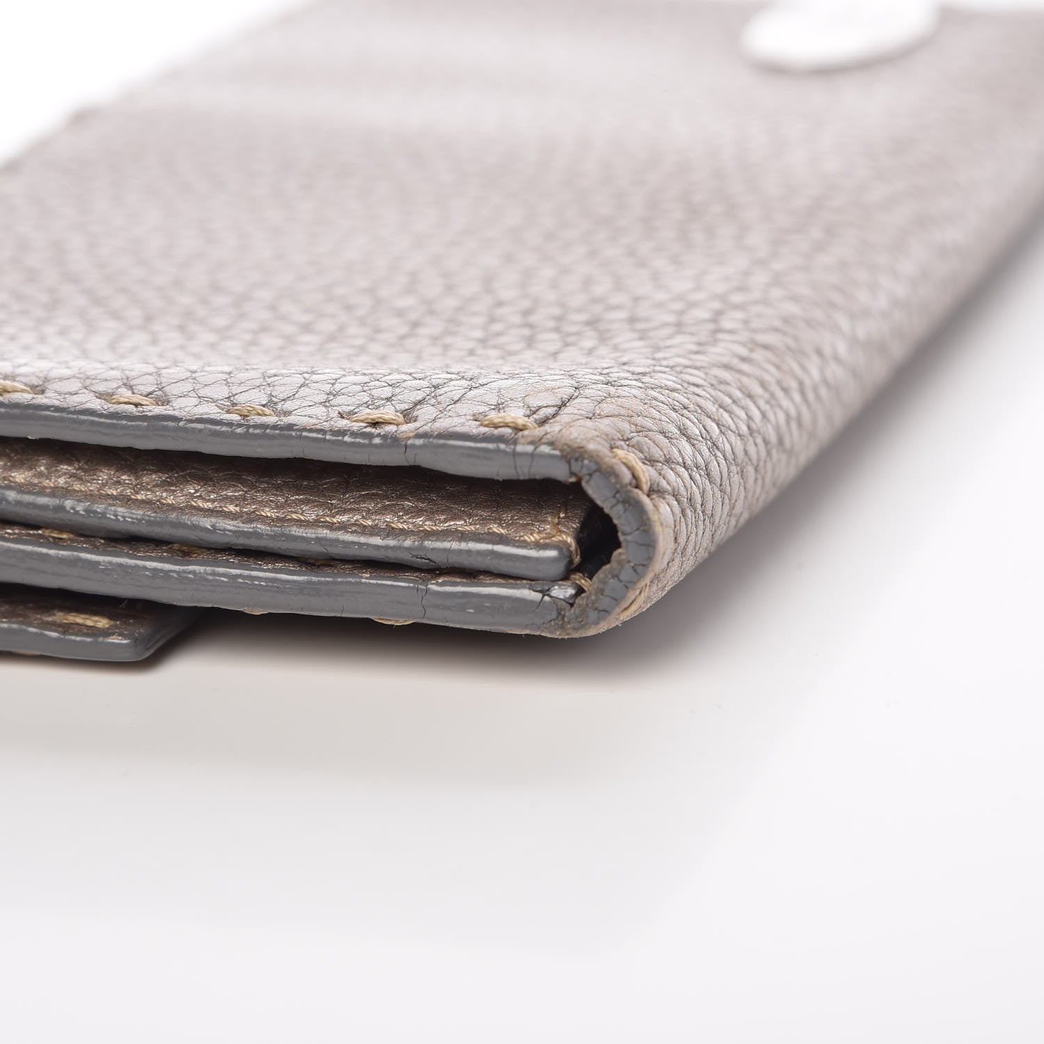 Fendi Cuoio Romano Selleria Continental Wallet Peltro 9 of 11