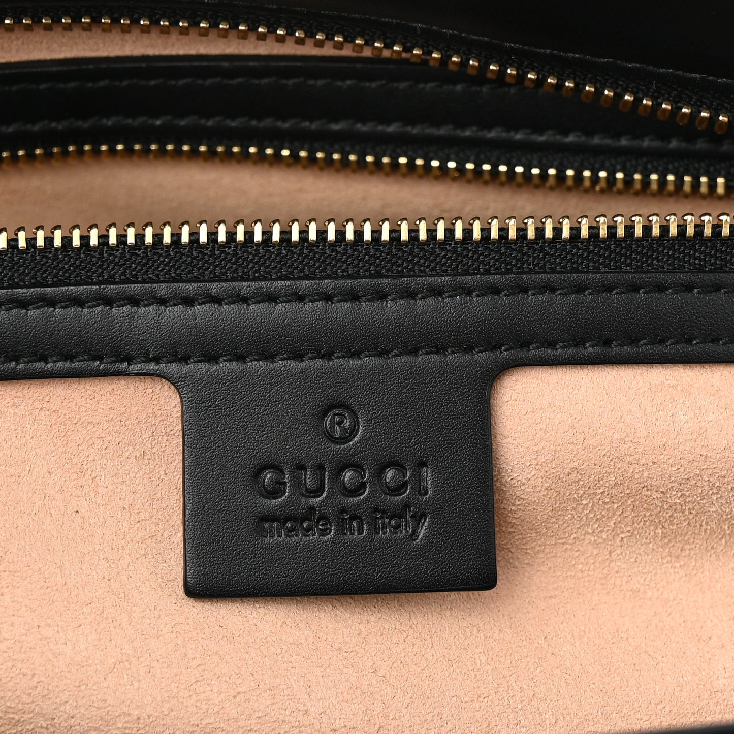 Guccissima Small Zippered Bucket Tote Black