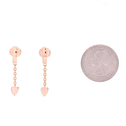 Cartier 18K Pink Gold Mon Amour Heart Drop Earrings 2 of 8