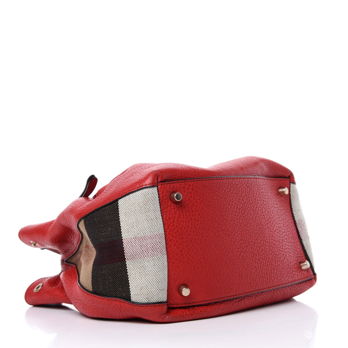 Grainy Calfskin House Check Small Maidstone Red