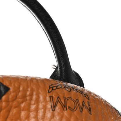 MCM Visetos Small Stark Backpack Cognac Black 9 of 9