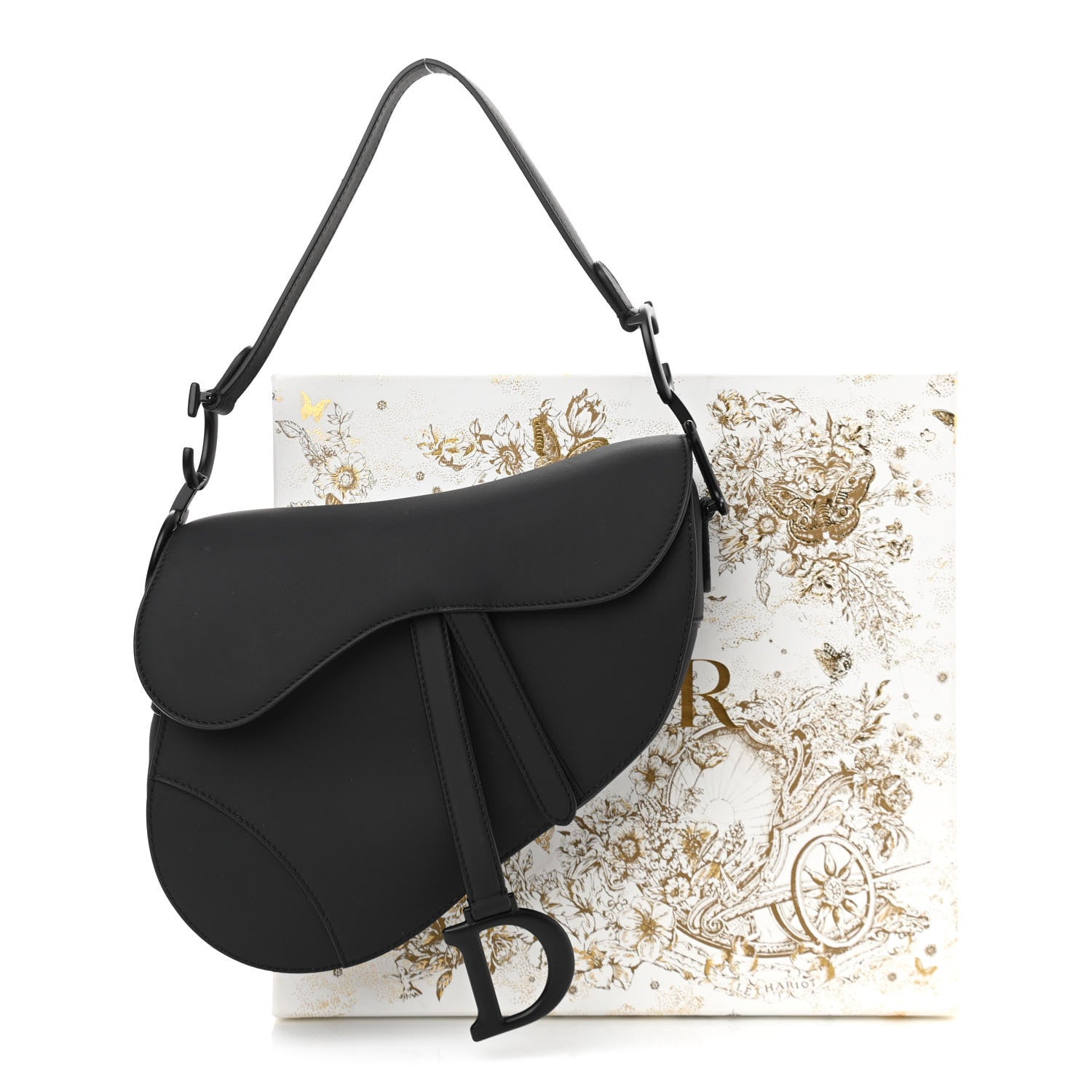 Christian Dior Ultra Matte Calfskin Saddle Bag Black 11 of 11
