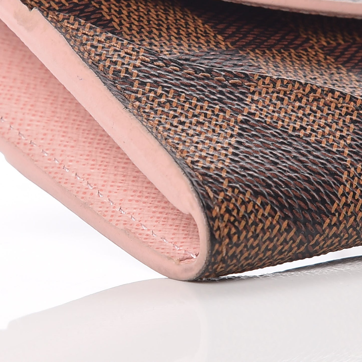 Damier Ebene Caissa Wallet Rose Ballerine