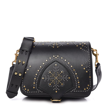 Burberry Calfskin Studded Square Satchel Black 1 of 10